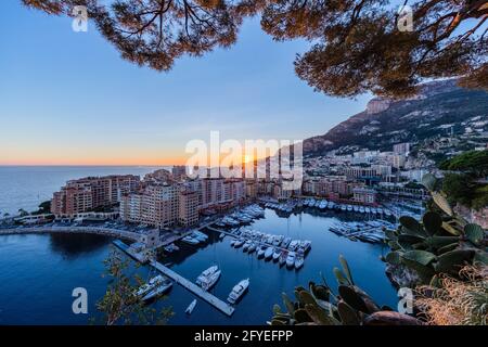 FÜRSTENTUM MONACO. FONTVIEILLE HAFEN Stockfoto