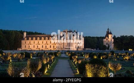 FRANKREICH. INDRE-ET-LOIRE (37) CHENONCEAUX, SCHLOSS CHENONCEAU Stockfoto