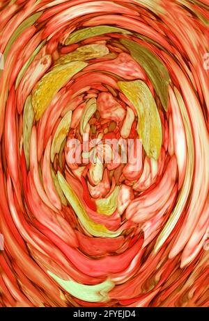 Farbverlauf orange und gelb Ölfarben Textur Illustration für abstrakte Hintergrund Stockfoto