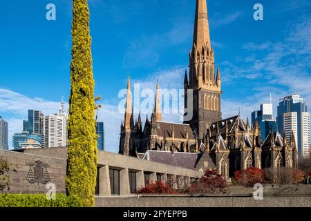 St. Patrick's römisch-katholische Kathedrale, Melbourne, Victoria, Australien Stockfoto