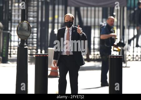 Downing Street London, Großbritannien. Mai 2021. Matt Hancock, der Gesundheitsminister, kommt in der Downing Street an. Quelle: MARTIN DALTON/Alamy Live News Stockfoto