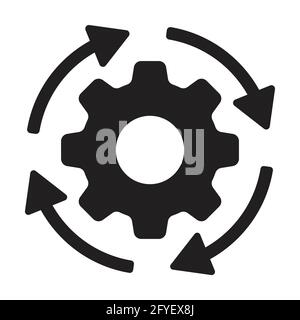 Workflow Icon Vector editierbarer Strich für Grafikdesign, Logo, Website, Social Media, mobile App, ui-Abbildung Stock Vektor