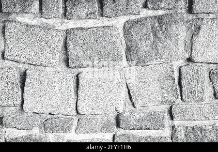 Verzweifelte Overlay-Textur von Steinen, Felsen, Kieselsteinen, Makadam. Grunge Hintergrund. Abstrakte Halbton-Vektor-Illustration Stock Vektor