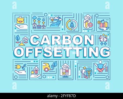 Carbon Offsetting Word Concepts Banner Stock Vektor