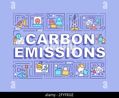 „Carbon Emissions Word Concepts“-Banner Stock Vektor