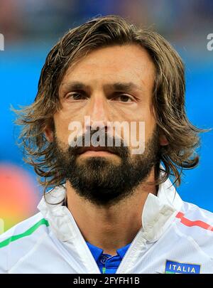 Aktenfoto vom 14-06-2014 von Andrea Pirlo, Italien. Ausgabedatum: Freitag, 28. Mai 2021. Stockfoto