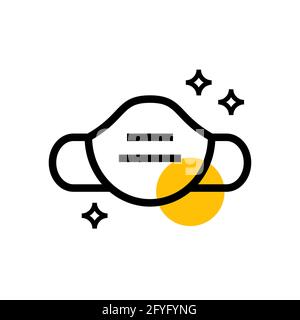 Maskerschutz Vektor Symbol Design Illustration Stockfoto