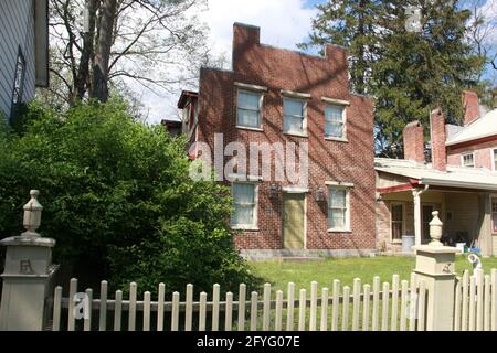 Der historische Clifton, OH, USA. Backsteinhaus aus dem frühen 19. Jahrhundert. Stockfoto