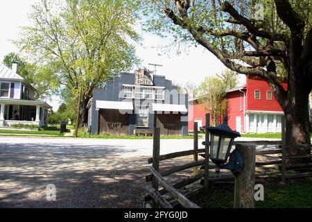 Der historische Clifton, OH, USA. Schmiedewerkstatt aus dem frühen 19. Jahrhundert. Stockfoto