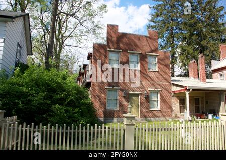 Der historische Clifton, OH, USA. Backsteinhaus aus dem frühen 19. Jahrhundert. Stockfoto