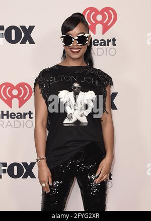 USA. Mai 2021. 2021 IHEART RADIO MUSIC AWARDS: H.E.R. nimmt an den IHEARTRADIO MUSIC AWARDS 2021 Teil, die am 27. Mai (8:00-10:00 Uhr ET/PT Tape-Delayed) auf FOX live übertragen werden. (Foto von Scott Kirkland/FOX/PictureGroup/Sipa USA). © 2021 FOX MEDIA, LLC. Quelle: SIPA USA/Alamy Live News Stockfoto