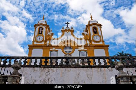 Barockkirche in Tiradentes, Minas Gerais, Brasilien Stockfoto