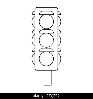 Ampeln für Kinder Malbuch Vektor Illustration Stock Vektor