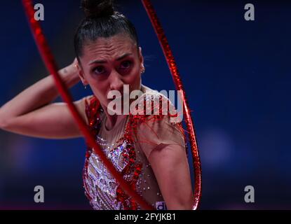 Pesaro, Italien. 28. Mai 2021.während der FIG-Weltmeisterschaft der rhythmischen Gymnastik 2021 Pesaro in der Vitrifrigo Arena, Pesaro, Italien am 28. Mai 2021 - Foto FCI / Fabrizio Carabelli / LM Quelle: Live Media Publishing Group/Alamy Live News Stockfoto