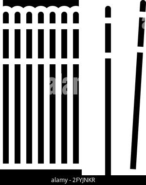 Micro Brush Set für Wimpern Glyphen Icon Vektor Illustration Stock Vektor