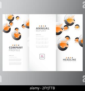 Jährliche bunte Business Report Template Design Layout Stock Vektor