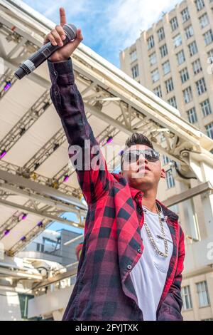 Traditionelles Mexfest am Yonge-Dundas Square, Toronto, Kanada. Das Jahr 2015 Stockfoto