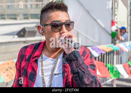 Traditionelles Mexfest am Yonge-Dundas Square, Toronto, Kanada. Das Jahr 2015 Stockfoto