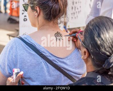 Traditionelles Mexfest am Yonge-Dundas Square, Toronto, Kanada. Das Jahr 2015 Stockfoto