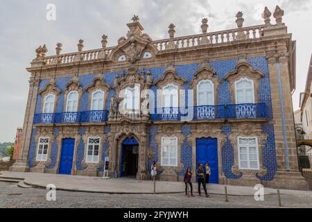 BRAGA, PORTUGAL - 15. OKTOBER 2017: Blick auf den Raio-Palast in Braga, Portugal Stockfoto