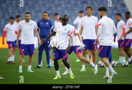 Porto, Portugal, 28. Mai 2021. Ngolo Kante aus Chelsea während einer Trainingseinheit im Estadio do Dragao, Porto. Bildnachweis sollte lauten: David Klein/Sportimage Kredit: Sportimage/Alamy Live News Stockfoto