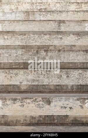 Schöner Rahmen aus alten, beigen Treppen strukturiertem Hintergrund Stockfoto