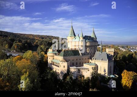 Schloss Bojnice in der historischen Stadt Bojnice, Slowakei Stockfoto