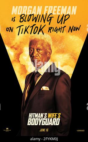 VERÖFFENTLICHUNG: 16. Juni 2021 TITEL: The Hitman's Wife's Bodyguard STUDIO: Lionsgate REGIE: Patrick Hughes HANDLUNG: Fortsetzung der Action/Komödie von 2017. HAUPTROLLE: MORGAN FREEMAN Plakatkunst. (Kreditbild: © Lionsgate/Entertainment Picturs) Stockfoto