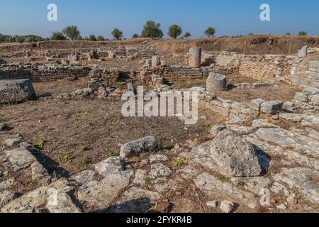 Ansicht der römischen Ruinen von Conimbriga in Portugal Stockfoto