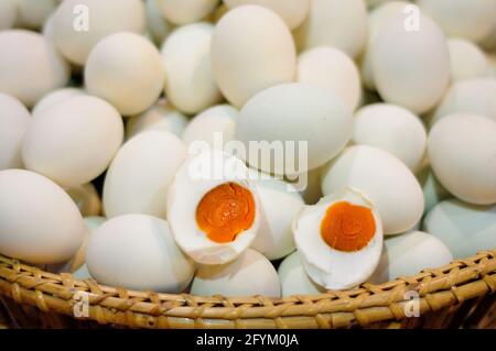 Gesalzene Enteneier Stockfoto