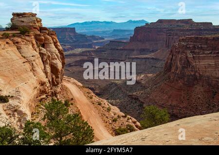 Shafer Canyon Overlook, Canyonlands NP, Utah, USA Stockfoto