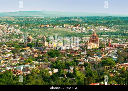 Blick auf San Miguel de Allende, Mexiko Stockfoto
