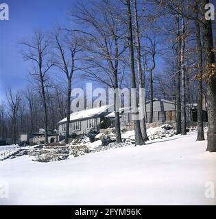 Aspen Lodge, die Residenz des Präsidenten im Camp David in Frederick County, Maryland. Stockfoto