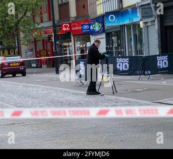 Brentwood Essex 29. Mai 2021 großer Polizeivorfall im Bloc 40 Nightclub schließt Brentwood High Street AM Standort FAND EIN doppelter Messer statt.Quelle: Ian Davidson/Alamy Live News Stockfoto