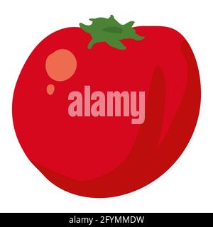 Tomate natürliche gesunde Bio-Ernährung Produkt. Vektor Doodle Cartoon flach trendige Illustration Hand gezeichnet isoliert Stock Vektor