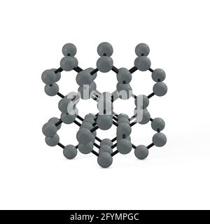 Diamantmolekül, Illustration Stockfoto