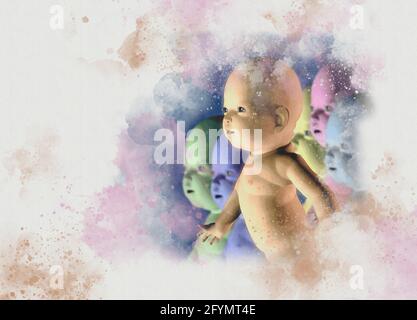 Designer Babys, Illustration Stockfoto