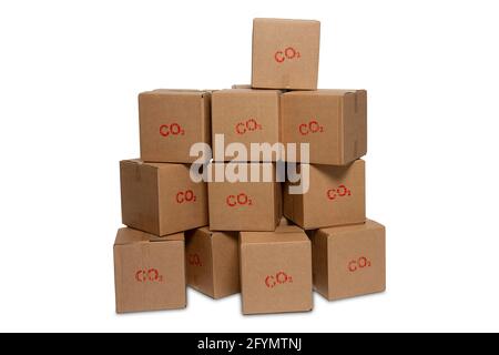 Speicherung von Kohlendioxid, konzeptuelles Composite-Bild Stockfoto