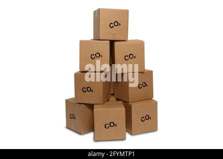 Speicherung von Kohlendioxid, konzeptuelles Composite-Bild Stockfoto