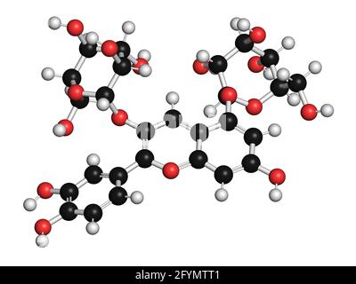 Cyanin-Molekül, Illustration Stockfoto