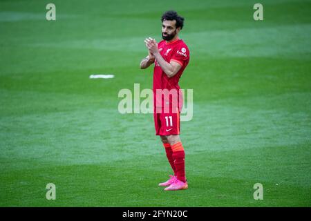 LIVERPOOL, ENGLAND - MAI 23: Mohamed Salah von Liverpool während des Premier League-Spiels zwischen Liverpool und Crystal Palace in Anfield Stockfoto