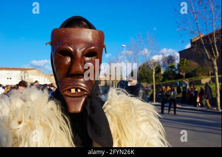 Italien, Sardinien, Provinz Nuoro, Dorf Ottana, Canival mit Maske von Boes und Merdules Stockfoto