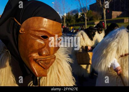 Italien, Sardinien, Provinz Nuoro, Dorf Ottana, Canival mit Maske von Boes und Merdules Stockfoto