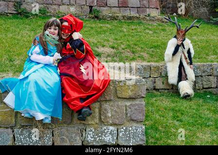 Italien, Sardinien, Provinz Nuoro, Dorf Ottana, Canival mit Maske von Boes und Merdules Stockfoto