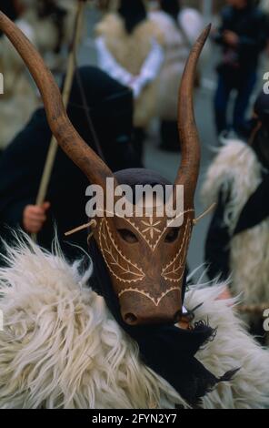 Italien, Sardinien, Provinz Nuoro, Dorf Ottana, Canival mit Maske von Boes und Merdules Stockfoto