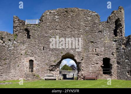 Das Innere Gatehouse aus dem Inneren Bezirk in White Castle, Monmouthshire, Wales Stockfoto