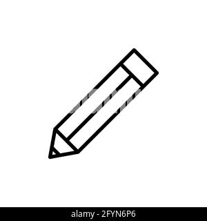 Bleistiftsymbol. Stiftumrandungssymbol. Lineares Element im Bildungsbereich. Geschäftszeichen. Stock Vektor