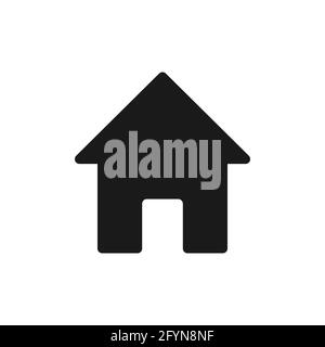 Home-Symbol. Schwarzes Piktogramm des Hauses. Homepage-Konzept. Symbol für die Gebäudesilhouette Stock Vektor