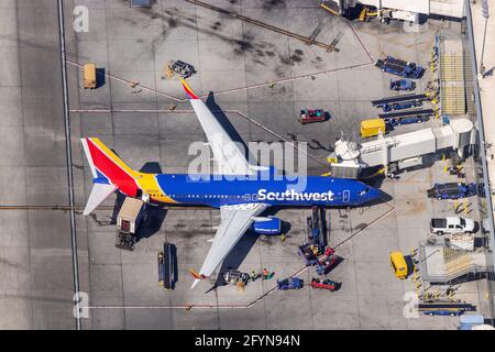 LAX Air zu Air Southwest Airlines Stockfoto