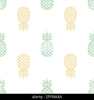 Nahtloses Ananasmuster. Sommer süße Ananas Hintergrund Stock Vektor